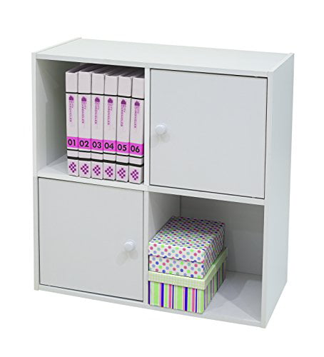 Storage Shelving Unit 3 Shelf Bookcase Bookshelf Kings Brand Furniture White 