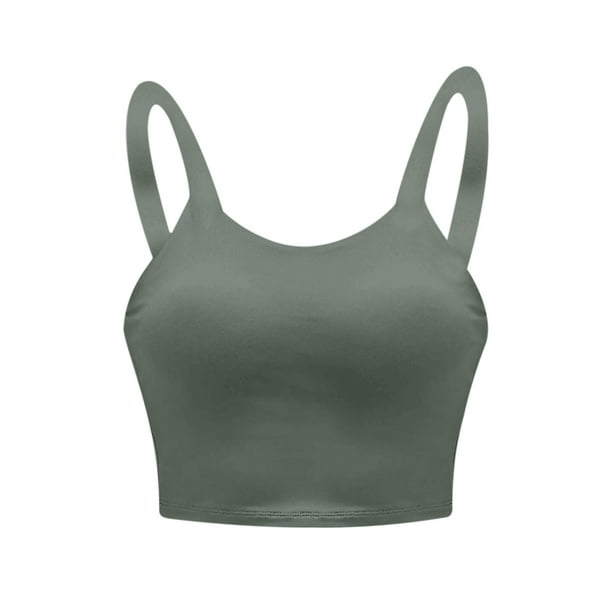 Pisexur Strappy Sports Bra for Women, Sexy Crisscross Infront Medium  Support Yoga Bra Solid Patchwork Shock-proof Fitness Vest Bra for Everyday  Wear 