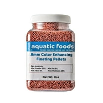 0.8mm Color Enhancing Floating Pellets for Baby Discus, Cichlids, All Tropicals, Koi and Pond Fish…8oz Small Jar
