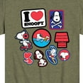thumbnail image 3 of Peanuts - I Heart Snoopy Patches - Youth Short Sleeve Tee, 3 of 6