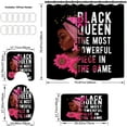 thumbnail image 3 of 4PCS Black African King Queen Shower Curtain Sets with Rugs,Black Couple Bathroom Sets with Shower Curtain,Bath Mat and Toilet Lid Cover,We are a Team Shower Curtains for Bathroom Decor, 3 of 6