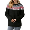 thumbnail image 5 of Cueply Sweaters for Women Long Sleeve Chunky Fuzzy Knit Pullover Sweater Tops Trendy Patterns, 5 of 9