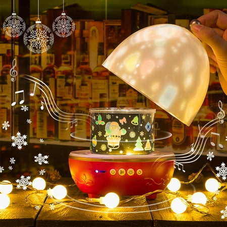 

Christmas Gifts on Clearance SUWHWEA Christmas Night Light Night Lights For Kids With Remote Control & Bluetooth 360°Rotatin 6 Projection Patterns Suitable For Christmas & Birthday Gift For Chil