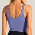 thumbnail image 4 of RYRJJ Women's Longline Sports Bra Wirefree Padded Racerback Medium Support Yoga Bras Gym Running Workout Tank Tops(Purple,M), 4 of 4