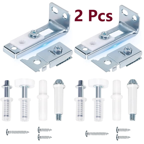 Bifold Door Hardware Repair Kit, Bifold Sliding Closet Doors Replacement Parts Include Top & Bottom Bracket, 3/8" Pivot, 7/8" Guides Wheel, for Folding Pocket Door Accordion - 2 Pcs