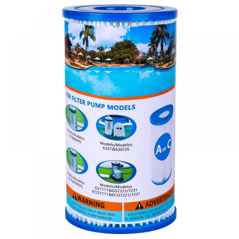 Type A/C Pool Filter, Swimming Pool Filter for Intex Type A/C Pools