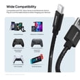 thumbnail image 6 of Powertek USB-A to USB-C Cable, Fast Charging Type-C Charger Cord, Durable Tangle-Resistant Sync Cable, Black Glitter, 6FT, 6 of 7