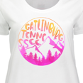 thumbnail image 4 of Inktastic Gatlinburg, Tennessee- Mountains in Sunrise Colors Women's Plus Size T-Shirt, 4 of 5