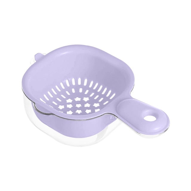 Vwrxbz Double Layer Fruit Vegetable Drainer Basket with Handle Multi-Functional Wash and Storage Container