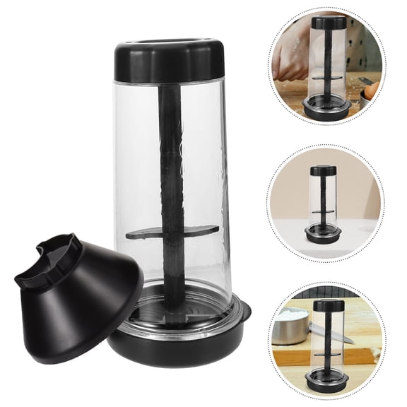 WRITWAA Portable Black Stainless Steel Flour Sifter Cup for Baking Powder and Cocoa