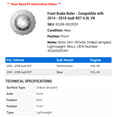 thumbnail image 2 of Front Brake Rotor - Compatible with 2014 - 2018 Audi RS7 4.0L V8 2015 2016 2017, 2 of 2