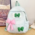 thumbnail image 3 of HJYCHN Kindergarten Backpack Plaid Bow Design Lightweight Daypack for Kids Boys Girls Daily School School Backpack for Girls Green One Size, 3 of 3