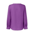 thumbnail image 5 of Blusa de encaje con cuello en V para mujer - Color liso, manga corta, poliéster, camisa elegante y casual para el trabajo o una cita, 5 of 5