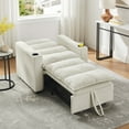 thumbnail image 5 of Aukfa Sleeper Sofa Chair Bed with Thick Pad and Cup Holders, Convertible Pull Out Sofa Couch, Beige, 5 of 8