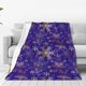 thumbnail image 1 of Balery blue purple Snowflake Manta de Felpa Suave y Acogedora – Cobija de Franela Aterciopelada para Cama, Lavable y Cálida para Sofá, Mascotas, Transpirable-60"x50", 1 of 7
