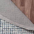 thumbnail image 6 of Laddha Home Designs 6' Hand-Tufted Geometric Checkered Round Area Throw Rug - Navy Blue and Cream, 6 of 7