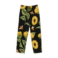 thumbnail image 4 of Goofa Bees and Sunflowers Printed Soft Pajama Pants for Men, Wide Leg Comfy Casual Lounge Yoga Pants-Large, 4 of 9