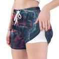 thumbnail image 4 of FORMRS Womens Swim Shorts Mesh Liner Quick Dry Casual Beach Board Bottom with Pockets, Sizes S-2XL, Glowing Jellyfish, 4 of 9