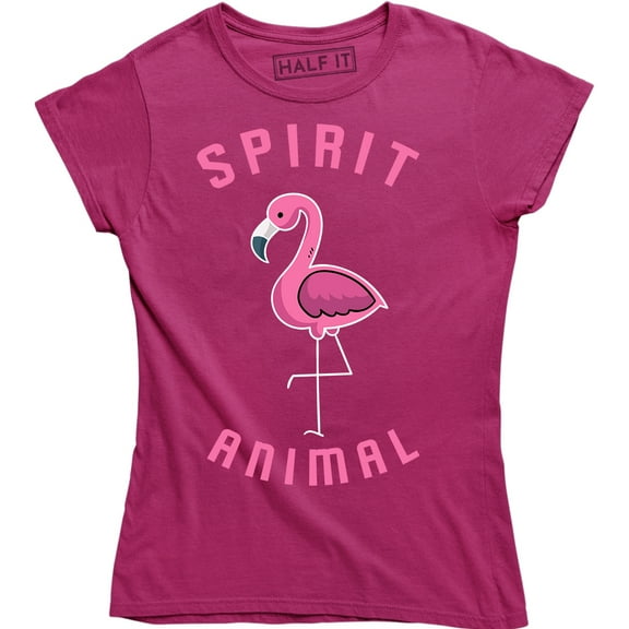 Womens Flamingo Spirit Animal Funny Pink Bird For Ladies T-Shirt