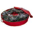 thumbnail image 2 of Simplify 2 Pack 30" Holiday Wreath Bag, Seasonal Storage for Christmas, Easter, Fourth of July, Fall & Spring, Durable Material, Reinforced Handle and Easy to Pack, Red, 2 of 4