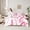 Pink H, variant on Homewish Letter Monogrammed S 7-Piece Twin Bedding Sets For Kids Children Teens,Kawaii Ribbon Bowtie Bedding Comforter Set,Dreamy Princess Breathable Sheet Sets,Super Cozy Room Decor,Reversible