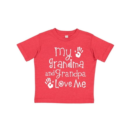 

Inktastic Grandma Grandpa Love Me Girls Gift Toddler Boy or Toddler Girl T-Shirt