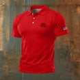 thumbnail image 3 of Mens 250th Anniversary Shirt Short Sleeve National Flag Print Golf Shirts 4th Of July Independence Day Vintage Polo Tshirt Collared Button 250 Years Of Liberty 1776-2026 Patriotic Tee Tops,Red XL, 3 of 3