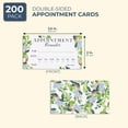 thumbnail image 2 of Paper Junkie Appointment Reminder Cards - 200 Pack, 3.5 x 2 In, Green Foliage, Double-Sided - Salon & Barber, Dental & Therapy Client Appointment Cards, 2 of 6