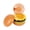 Orange, variant on Creative Hamburger Style USB Rechargeable Desk Fan With Flexible Hose Mirror Included For Kids Adults