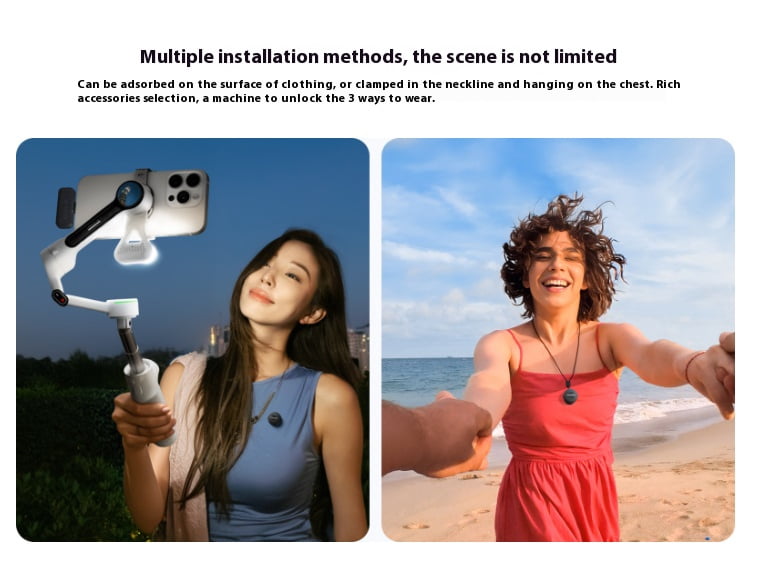 Wireless Lavalier Microphone for Smartphone Vlog - Bigcan Clip-on Bluetooth Mic Air System with USB-C Receiver, Noise Reduction, 48kHz Audio, 10H Battery for Video Recording Outdoor Streaming