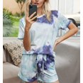 thumbnail image 2 of Conjunto de pijama para mujer, pantalones cortos de manga corta, estampado estrellado, 2 piezas, ropa de dormir, ropa de dormir, conjuntos de pijama Xemadio CJWUS-5041, 2 of 4
