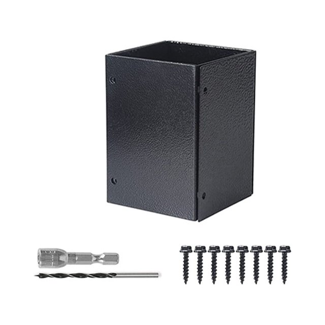 CEHVOM Réglables Protection de Colonne en Acier Inoxydable Protection de Colonne Kit Approprié pour les Boîtes aux Lettres en Bois, Clôtures, Etc Dégagement