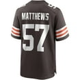 thumbnail image 3 of Men's Nike Clay Matthews Brown Cleveland Browns Game Retired Player Jersey, 3 of 4