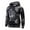 Gray, variant on Men's Oversized Tie-Dye Print Hooded Sweatshirt, Long Sleeve Loose Fit Pullover Fleece Hoodie for Casual Wear, Streetwear, Fall Fashion,Black,L