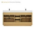 thumbnail image 4 of Altair-14 72" Double Bathroom Vanity in Nature Brown with Grain White, 4 of 15