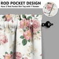 thumbnail image 5 of Pioneer Kitchen Curtains and Valance Set 24 Inch Tier Pioneer Colorful Floral Curtains Small Drapes for Cafe Living Room Bathroom Farmhouse 3 Pieces Set Rod Pocket, 5 of 6