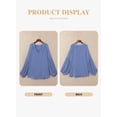 thumbnail image 4 of Blusa Eytino para mujer, talla grande, cuello en V, manga larga, chifón, 4 of 6
