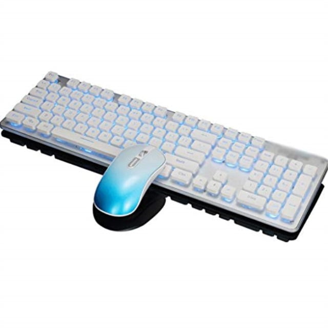 wireless rechargeable keyboard & mouse, desktop computer charging light ...