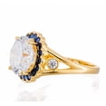 thumbnail image 3 of ROUND CUT CUBIC ZIRCONIA AND SAPPHIRE CZ HALO ENGAGEMENT RING, 3 of 3