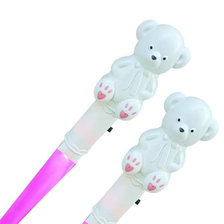 

2PCS New Lightup Gifts Reusable Party Luminous Props Cartoon Animals Glowing Light Saber Chop Sticks LED Glowing Chopsticks PINK BEAR