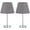 Black, variant on Modern Silver Table Lamps Set of 2 with White Shade and Acrylic Base