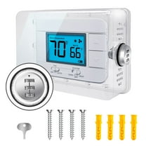 Pihode Thermostat Cover with Combination Lock, Clear Sprinkler Controller Guard, Universal Thermostat Guard, Thermostat Cover - Fits Thermostats 7.1" x 4.8" or Smaller