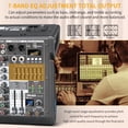 thumbnail image 4 of Mezclador de audio TKLBLS de 4 canales con DSP de 99 bits, ecualizador de 7 bandas y MP3, 4 of 8