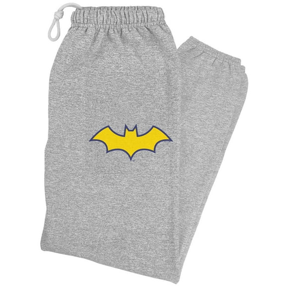 Batman Batgirl Logo Unisex Jogger Sweatpants for Men and Women, Athletic Heather, 2X-Large