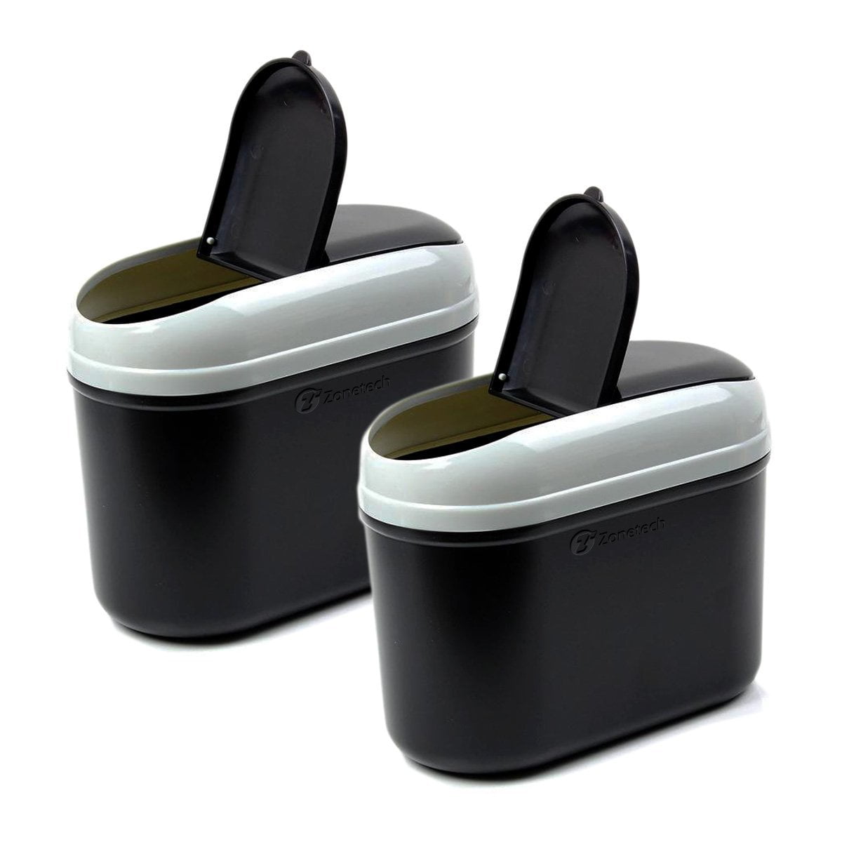 Zone Tech Universal Traveling Portable Car Trash Can Black Vehicle