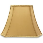 Rectangle Bell w Cut Corners Designer Lampshade - Antique Gold - (6.25 x 8) x (11 x 16) x 12