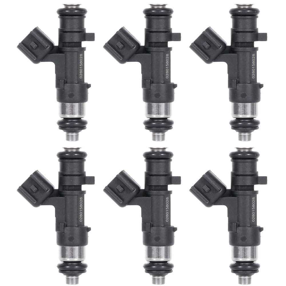 Fuel Injectors Kits, ECCPP 6pcs Black 4 Hole Fuel Injector 0280158028