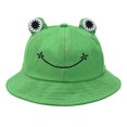 thumbnail image 1 of Sombrero de cubo para hombres y mujeres, gorro de pesca de vacaciones de algodón, gorro para el sol, gorro de dibujos animados (1 pieza, verde), 1 of 5