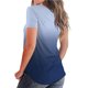 thumbnail image 4 of Pntutb - Camiseta holgada de manga corta con cuello en V y degradado informal para mujer Pntutb Pntutb-2124, 4 of 9