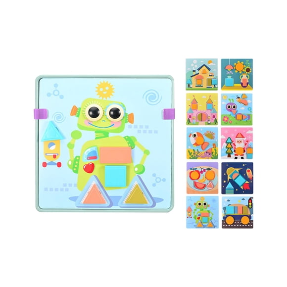 Tablero perforado de rompecabezas Perfecl para niños juguetes Montessori Geométrico